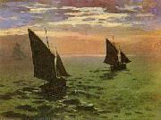 Claude Monet Fishing Boats at Sea china oil painting artist